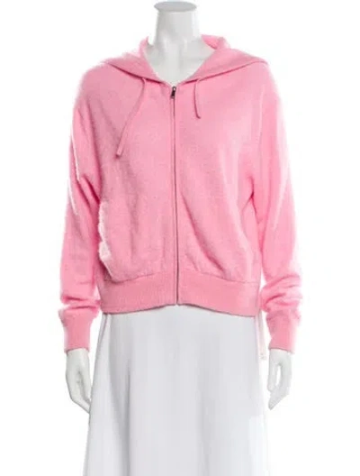Pre-owned White + Warren Cashmere Crew Neck Sweater In Pink