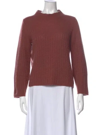 Pre-owned White + Warren Cashmere Crew Neck Sweater In Pink