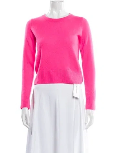 Pre-owned White + Warren Cashmere Crew Neck Sweater In Pink