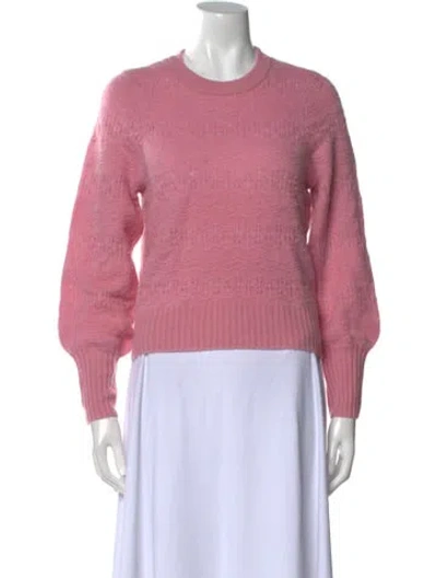 Pre-owned White + Warren Cashmere Crew Neck Sweater In Pink