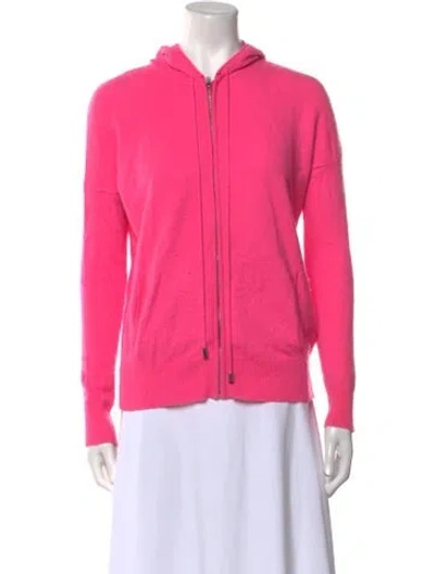 Pre-owned White + Warren Cashmere Crew Neck Sweater In Pink