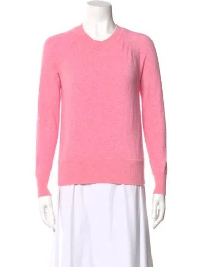 Pre-owned White + Warren Cashmere Crew Neck Sweater In Pink