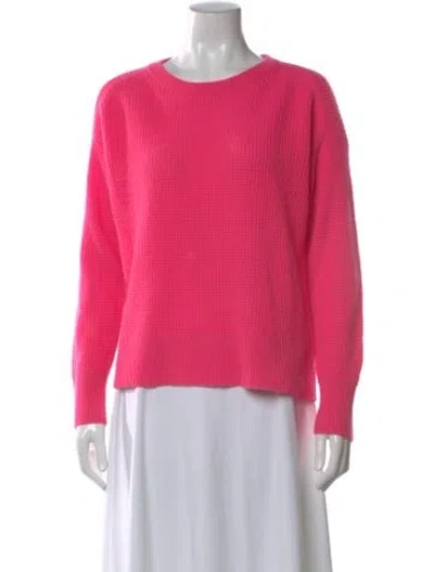 Pre-owned White + Warren Cashmere Crew Neck Sweater In Pink