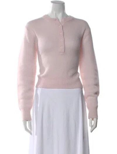 Pre-owned White + Warren Cashmere Crew Neck Sweater In Pink