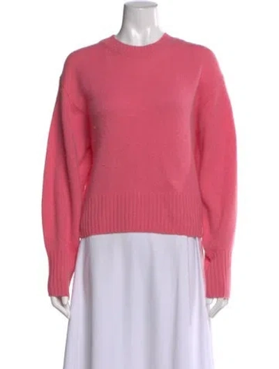 Pre-owned White + Warren Cashmere Crew Neck Sweater In Pink