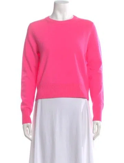 Pre-owned White + Warren Cashmere Crew Neck Sweater In Pink