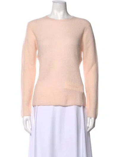 Pre-owned White + Warren Cashmere Crew Neck Sweater In Pink