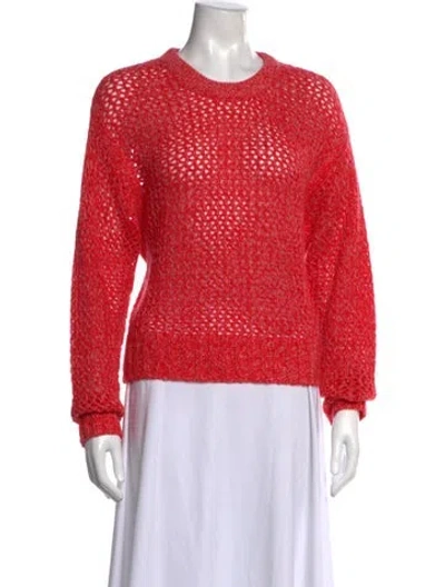 Pre-owned White + Warren Cashmere Crew Neck Sweater In Pink