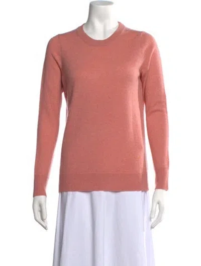 Pre-owned White + Warren Cashmere Crew Neck Sweater In Pink