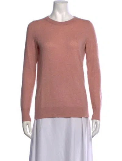 Pre-owned White + Warren Cashmere Crew Neck Sweater In Pink