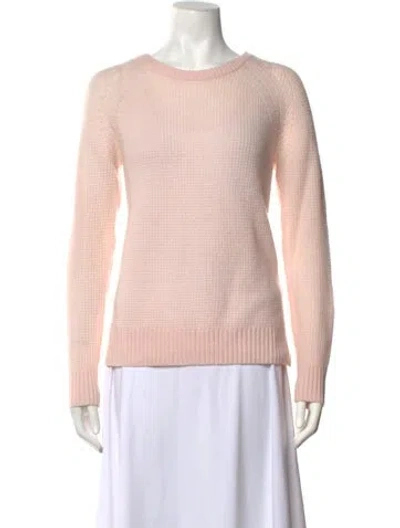 Pre-owned White + Warren Cashmere Crew Neck Sweater In Pink