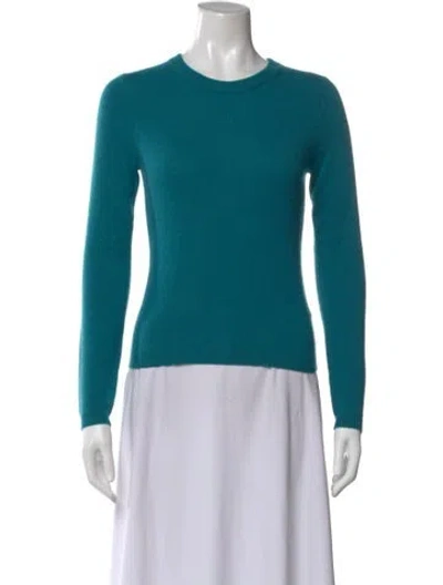 Pre-owned White + Warren Cashmere Crew Neck Sweater W/ Tags In Blue