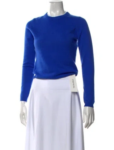 Pre-owned White + Warren Cashmere Crew Neck Sweater W/ Tags In Blue