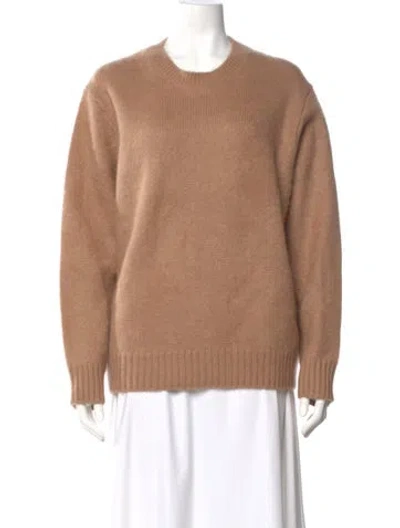 Pre-owned White + Warren Cashmere Crew Neck Sweater W/ Tags In Brown