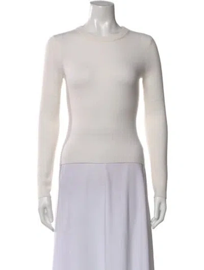 Pre-owned White + Warren Cashmere Crew Neck Sweater W/ Tags In Neutral