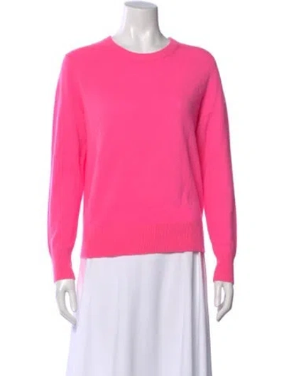 Pre-owned White + Warren Cashmere Crew Neck Sweater W/ Tags In Pink