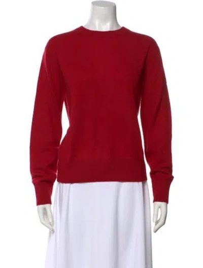 Pre-owned White + Warren Cashmere Crew Neck Sweater W/ Tags In Red