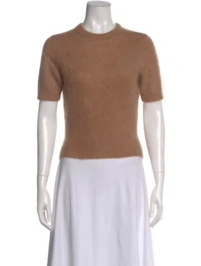 Pre-owned White + Warren Cashmere Crew Neck Top In Neutral