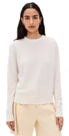 White + Warren Cashmere Crew Pullover Soft White In White