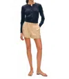 White + Warren Cashmere Crewneck Cardigan Sweater In Deep Navy Blue In Blue