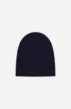 White + Warren Cashmere Deep Rib Beanie In Navy In Blue