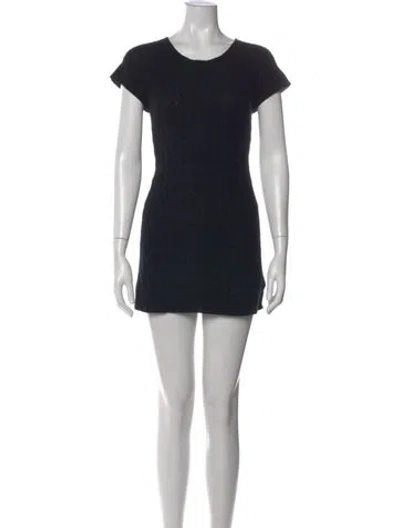 Pre-owned White + Warren Cashmere Dress In Black