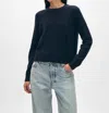 White + Warren Cashmere Easy Sweatshirt In Deep Navy In Blue
