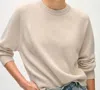 White + Warren Cashmere Easy Sweatshirt In Natural Heather In Neutral
