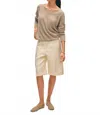 White + Warren Cashmere Featherweight V-neck Sweater In Taupe Heather In Neutral