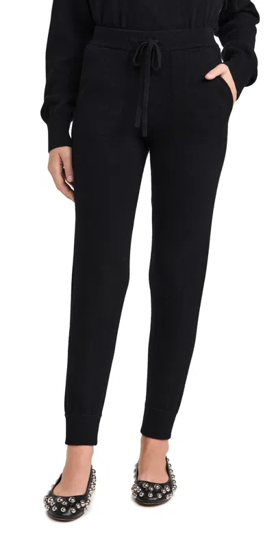 WHITE + WARREN CASHMERE JOGGER PANTS BLACK