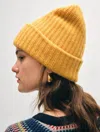 White + Warren Cashmere Luxe Beanie In Goldenrod In Gold