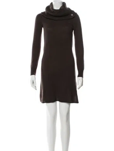 Pre-owned White + Warren Cashmere Mini Dress In Black