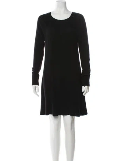 Pre-owned White + Warren Cashmere Mini Dress In Blue