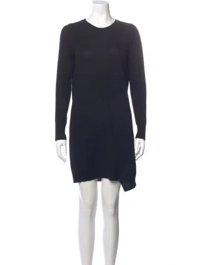 Pre-owned White + Warren Cashmere Mini Dress In Gray