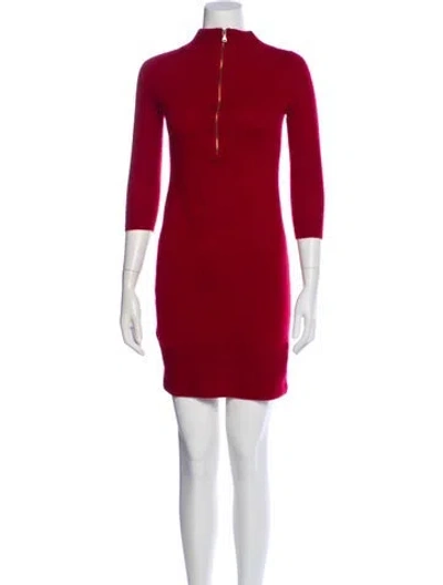 Pre-owned White + Warren Cashmere Mini Dress W/ Tags In Red