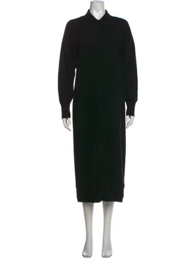 Pre-owned White + Warren Cashmere Mock Neck Sweater In Black