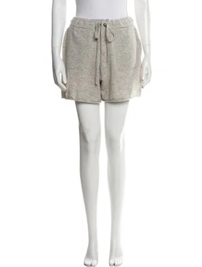 Pre-owned White + Warren Cashmere Mock Neck Sweater In Gray