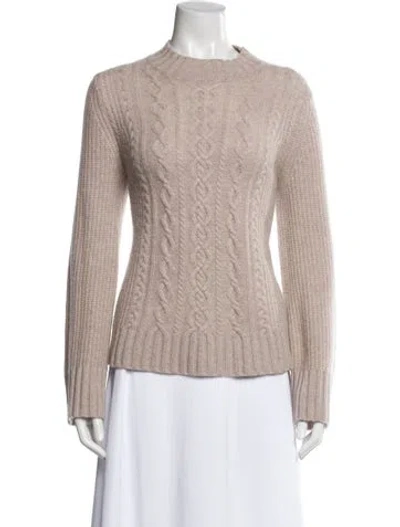 Pre-owned White + Warren Cashmere Mock Neck Sweater In Neutral