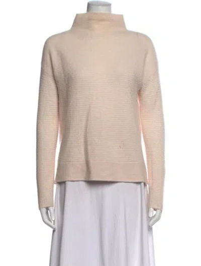 Pre-owned White + Warren Cashmere Mock Neck Sweater In Neutrals