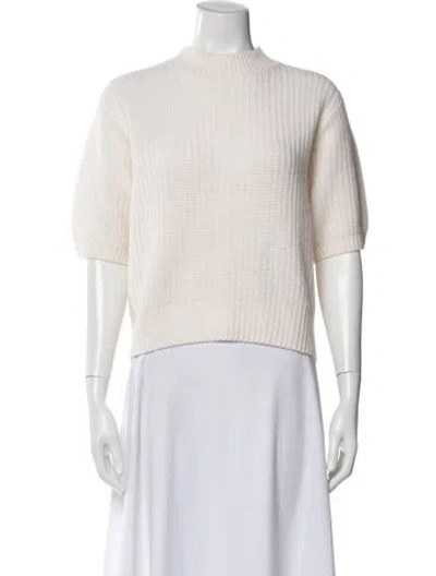 Pre-owned White + Warren Cashmere Mock Neck Sweater W/ Tags In Neutral