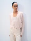 White + Warren Cashmere Open Front Cardigan Sweater In Pink Sand In Pink