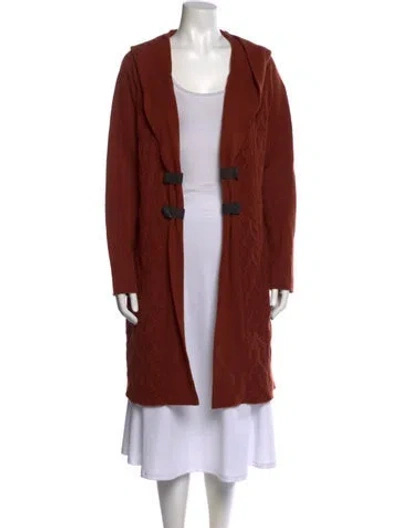 Pre-owned White + Warren Cashmere Open Front Sweater In Multi