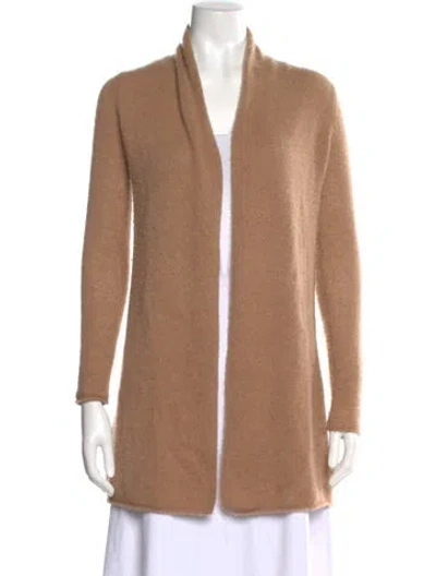 Pre-owned White + Warren Cashmere Open Front Sweater In Neutral