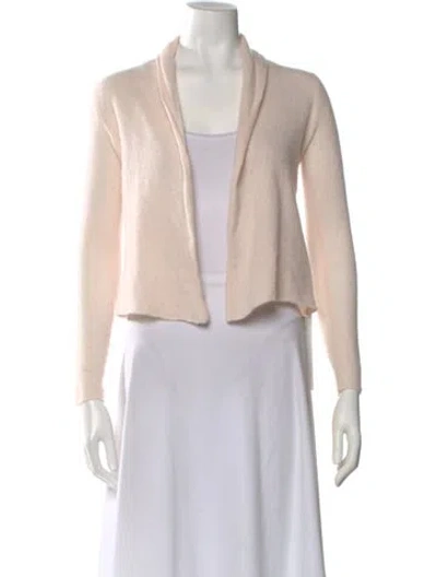 Pre-owned White + Warren Cashmere Open Front Sweater In Neutral