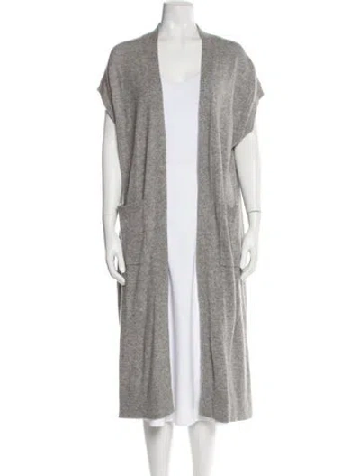 Pre-owned White + Warren Cashmere Open Front Sweater W/ Tags In Neutral