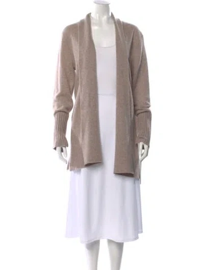 Pre-owned White + Warren Cashmere Open Front Sweater W/ Tags In Neutral