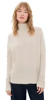 White + Warren Cashmere Oversized Pullover Natural Heather In Neutral