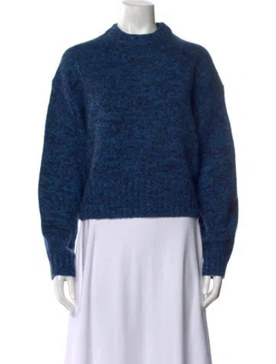 Pre-owned White + Warren Cashmere Patterned Sweater W/ Tags In Blue