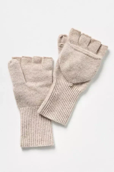 White + Warren Cashmere Pop Top Glove In Beige