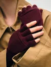 White + Warren Cashmere Pop Top Glove In Sangria In Sangria